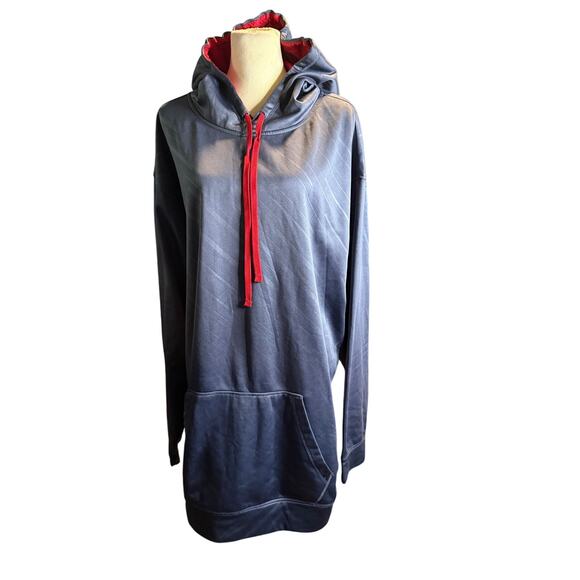 Reebok Performance Hoodie, Gray With Red Mesh Lining, Men's Size 3XL Tall - Picture 1 of 8